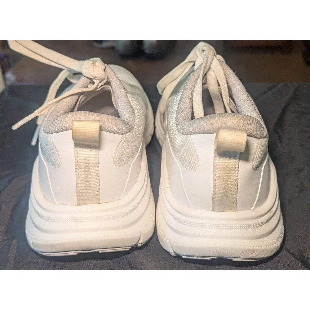 Vionic Walk Max Sneaker Shoe Womens Size 9 Ivory Comfort Cream Lace Up